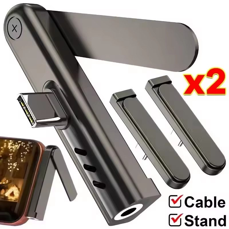 Headset Stand - 2/1PCS Portable USB C To 3.5mm