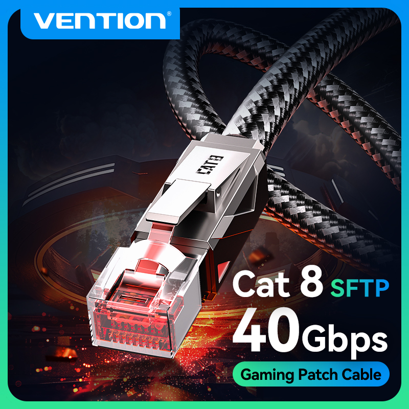 Pc Gaming Set - Vention Cat8 Ethernet Cable 40Gbps 2000MHz
