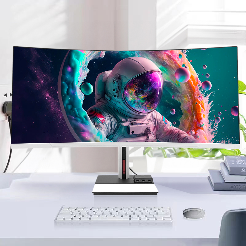 Pc Gaming Set - 34 Inch 4K Curved Screen Desktop