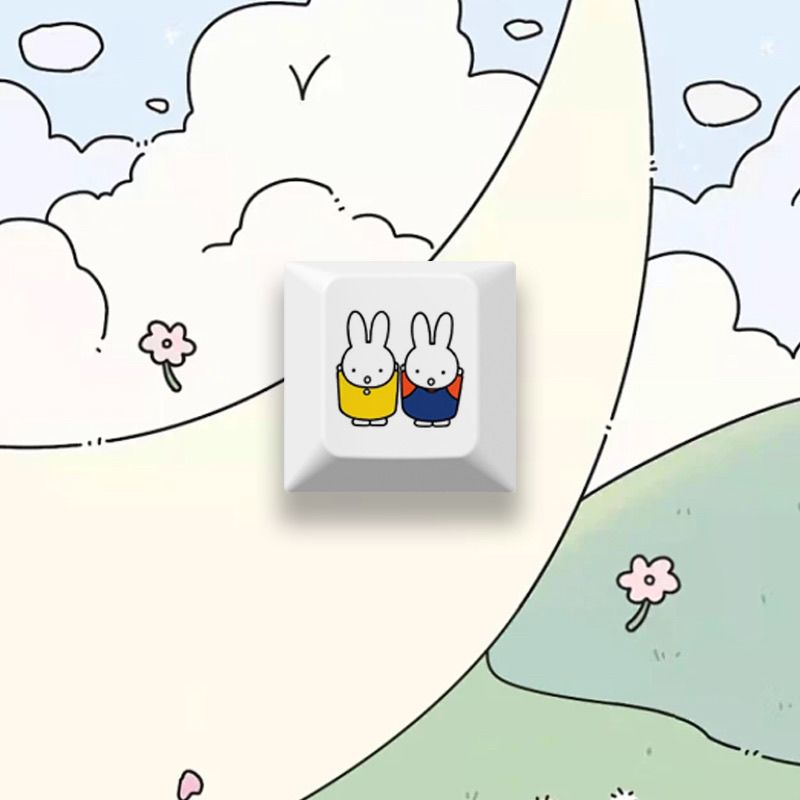 New Miffy rabbit cartoon cute  - Custom Keycaps review and price