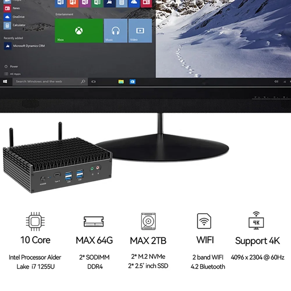 NEW Fanless Mini Gaming PC Bar - Pc Gaming I3 review and price