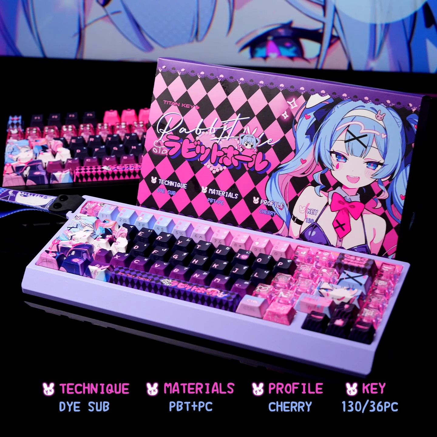 Anime Rabbit Hole Theme Custom - Pc Gaming Set review and price