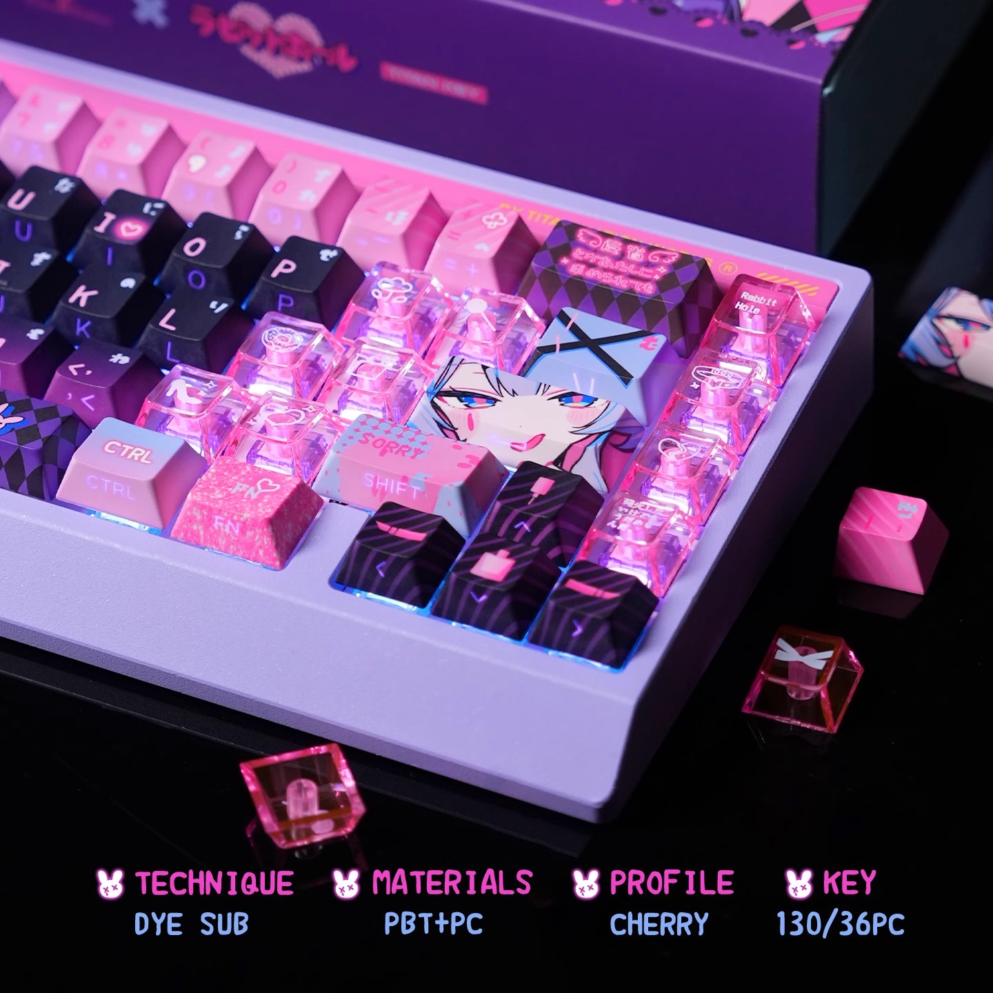 Anime Rabbit Hole Theme Custom - Pc Gaming Set review and price