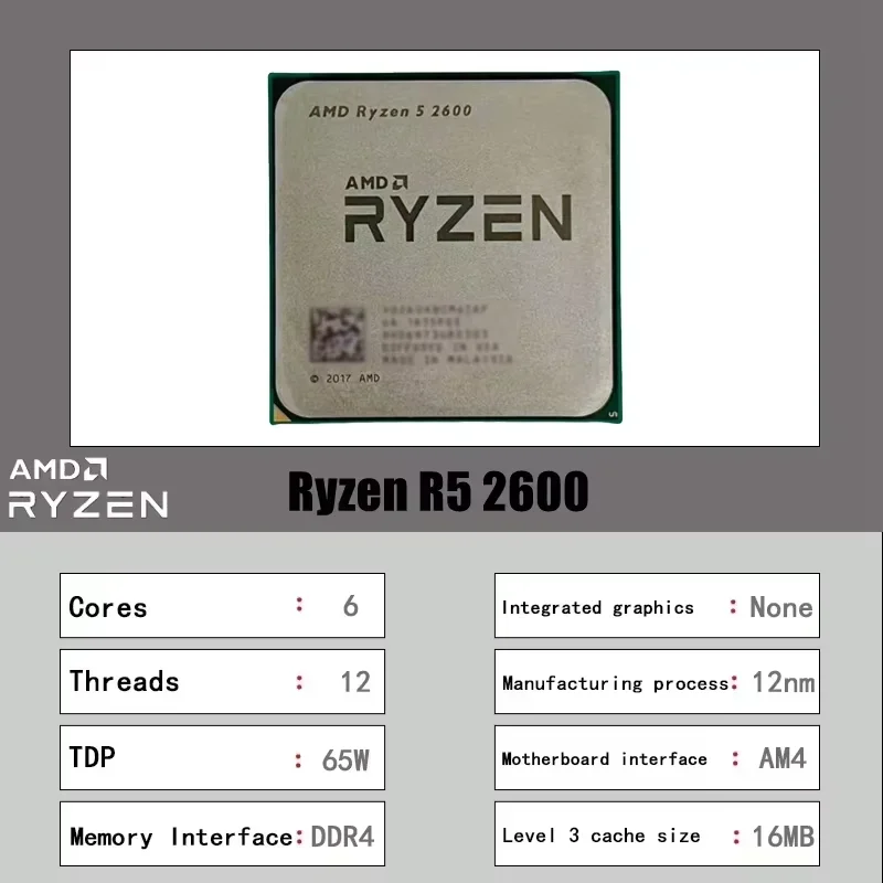AMD Ryzen 5 2600 16MB L3 Cache - Pc Gaming Amd Ryzen 5 review and price