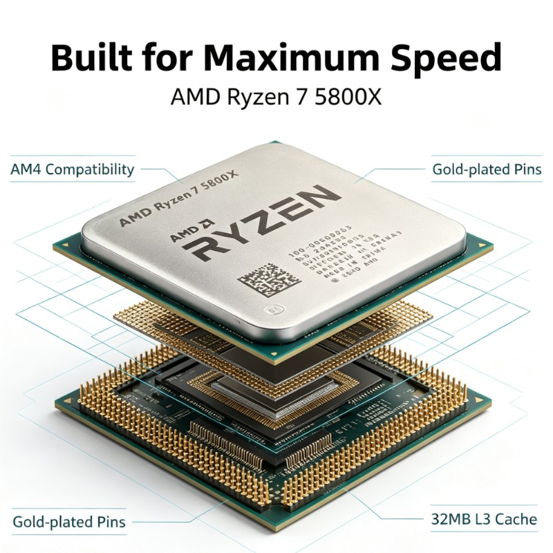 R7 5800X Desktop CPU Max Boost - Pc Gaming Desktop review and price