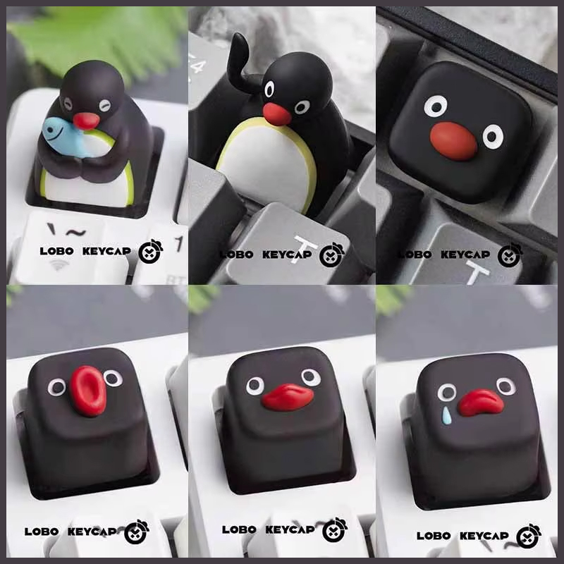 Cute Penguin Image Pingu Serie - Custom Keycaps review and price