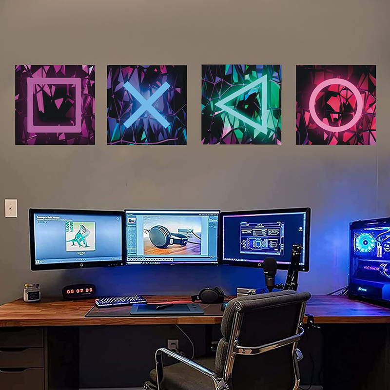 4PCS Kids Gaming Room Game Wal - Pc Gaming Quotes review and price