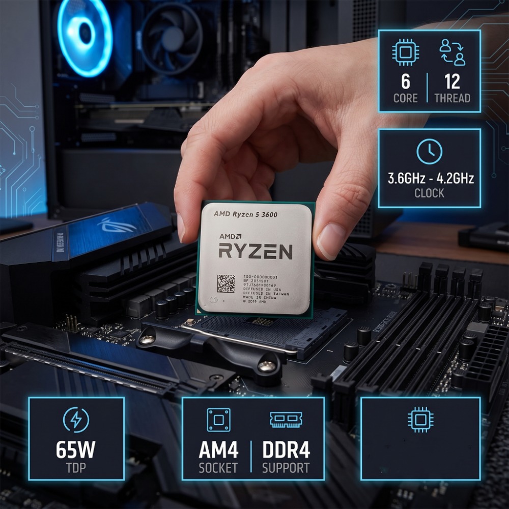 AMD Ryzen 5 3600 Desktop CPU 6 - Pc Gaming Amd Ryzen 5 review and price