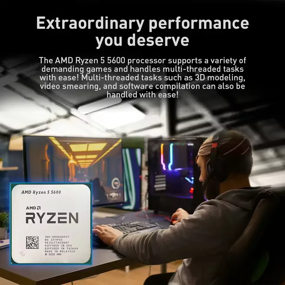 AMD Ryzen 5 5600 Processor AMD - Pc Gaming Amd Ryzen 5 review and price