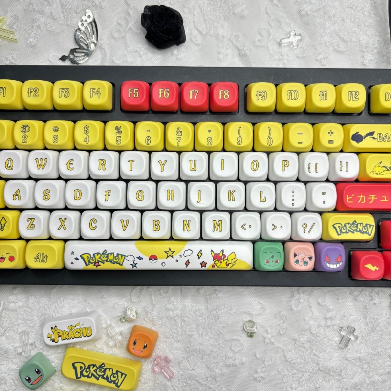 131 Keys/Set Anime Pokemon Key - Custom Keycaps review and price