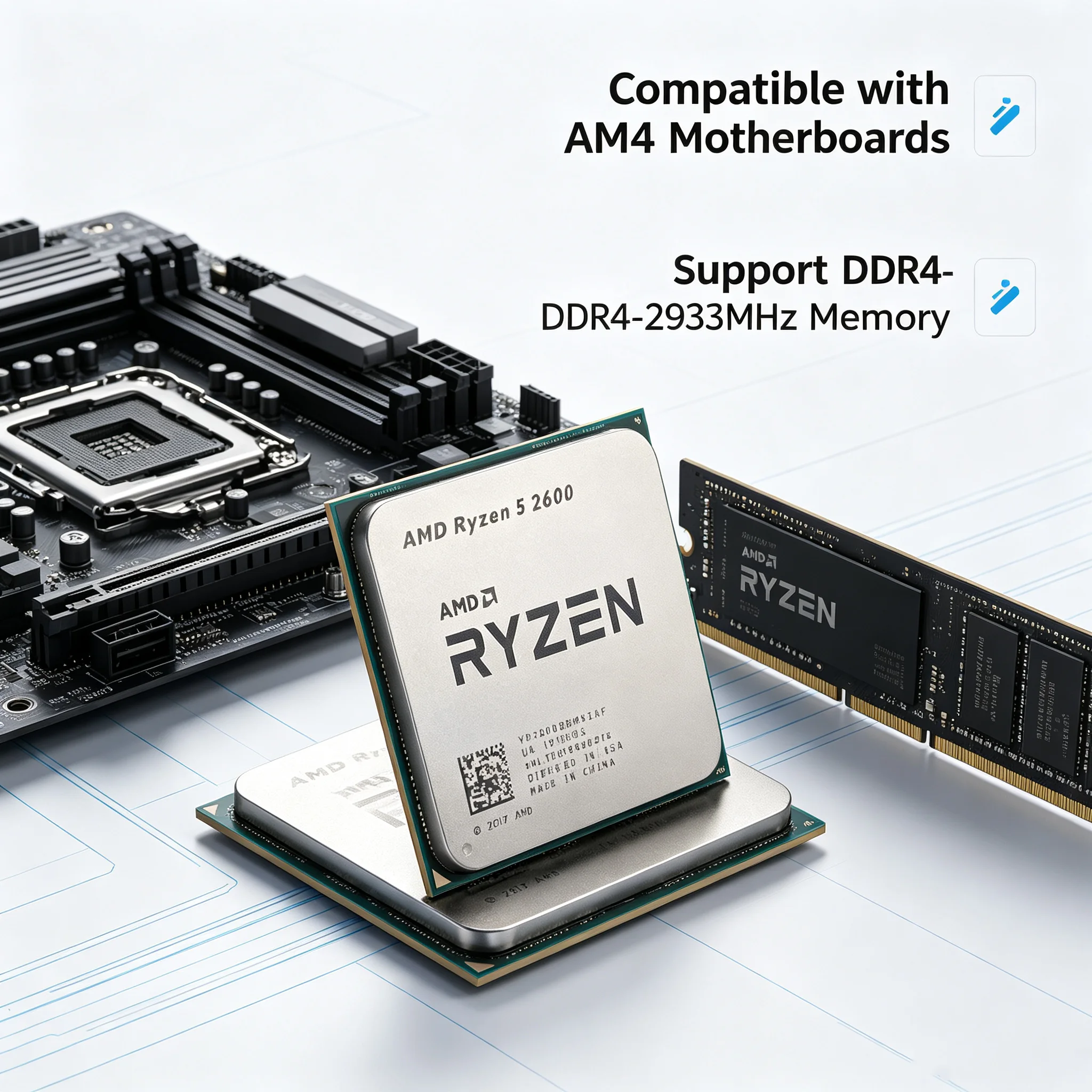 AMD Ryzen 5 2600 Processor 3.4 - Pc Gaming Amd Ryzen 5 review and price