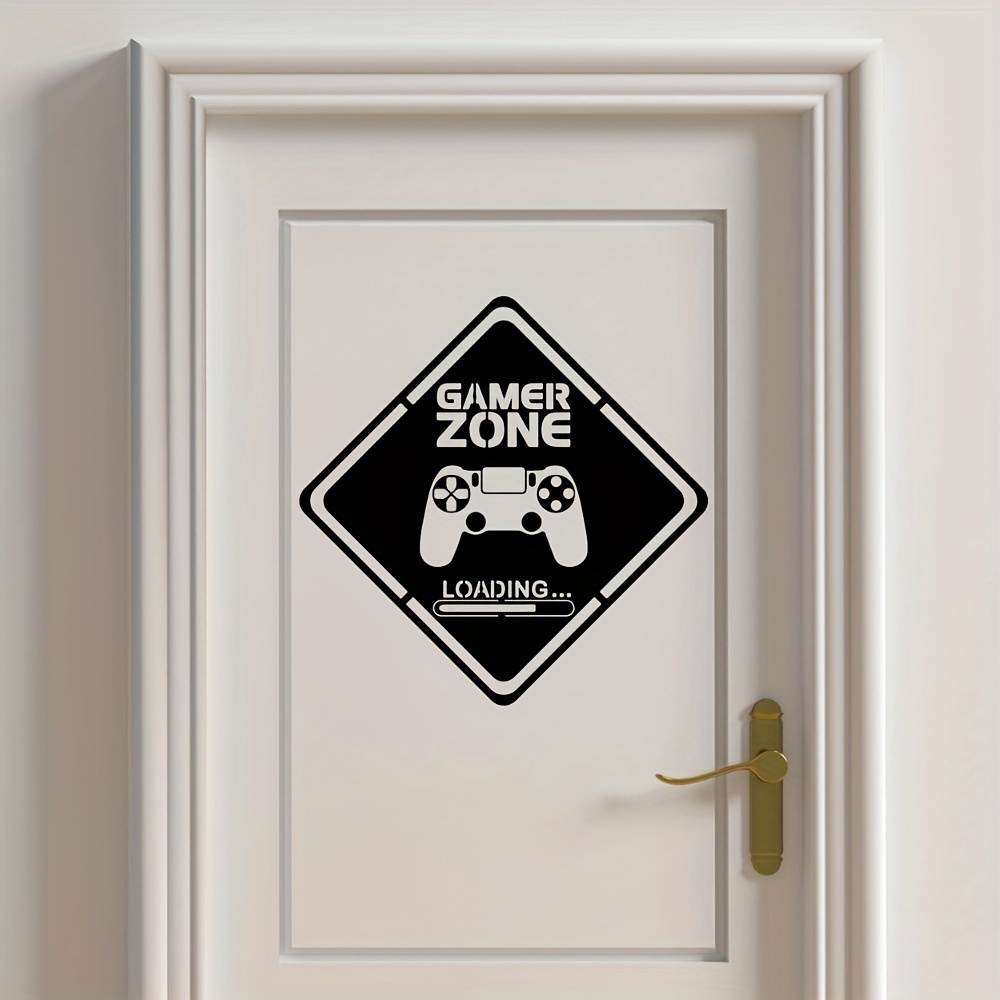 1pc Gamer Zone Door Decal Wall - Pc Gaming Quotes review and price