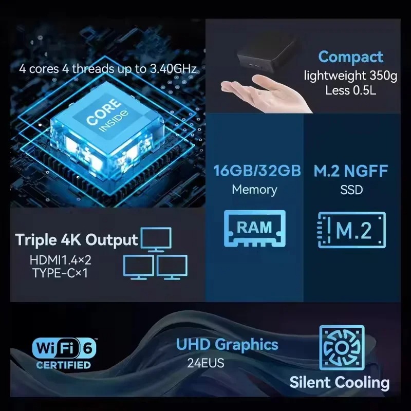 New Intel Core i3 6100  MINI P - Pc Gaming I3 review and price