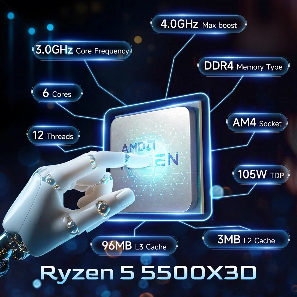 AMD Ryzen 5 5500X3D AM4 7nm Ga - Pc Gaming Amd Ryzen 5 review and price