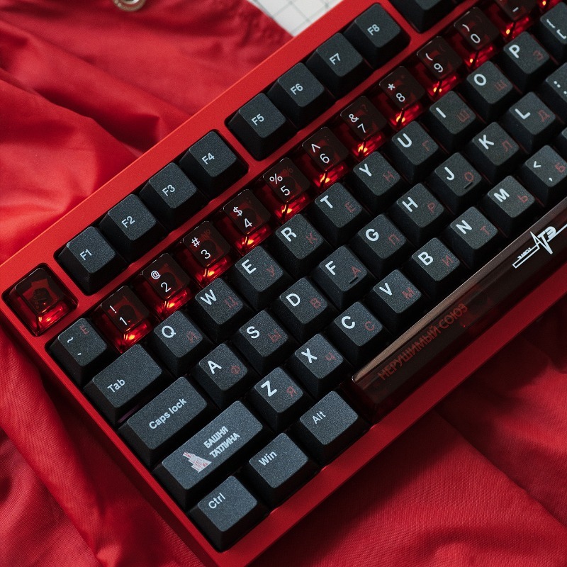 Soviet Black Theme Keycaps Set - Pc Gaming Set review and price